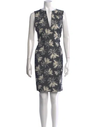 Pre-owned L'agence Floral Print Knee-length Dress