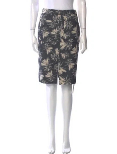 Pre-owned L'agence Floral Print Knee-length Skirt In Blue