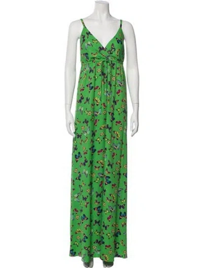 Pre-owned L'agence Floral Print Long Dress In Multi