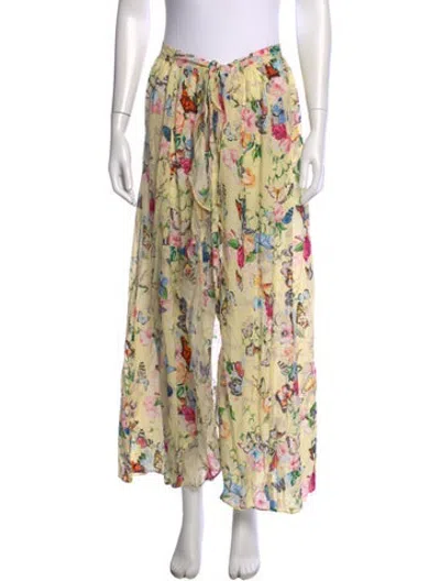 Pre-owned L'agence Floral Print Long Skirt In Multicolor