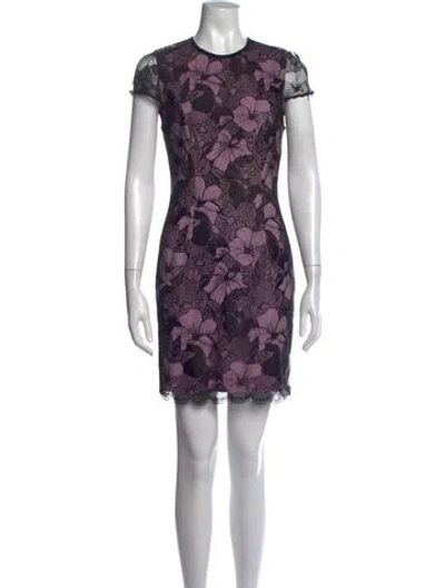 Pre-owned L'agence Floral Print Mini Dress In Multi