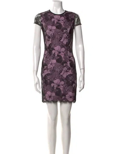 Pre-owned L'agence Floral Print Mini Dress In Multi
