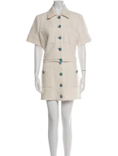 Pre-owned L'agence Floral Print Skirt Set W/ Tags In Neutral