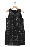 L'agence Florian Tweed Shift Dress In Black