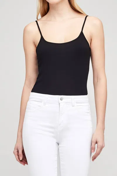 L'agence Ford Spaghetti Strap Bodysuit In Black