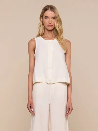 L'agence Foster Linen Top In White
