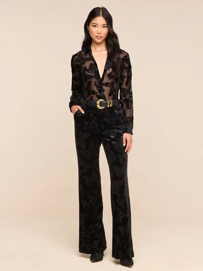 L'agence Frances Bootcut Trouser In Black Butterfly