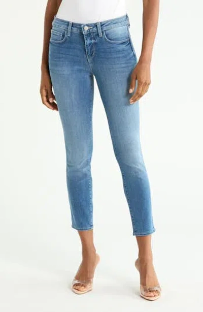 L'agence Frankie Low Rise Crop Skinny Jeans In Blue