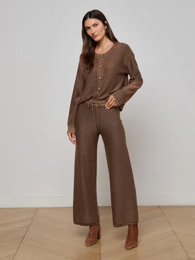 L'agence Freya Knit Pant In Brown