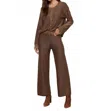 L'agence Freyja Loop Knit Drawstring Pants In Brown
