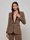 L'agence Gable Herringbone Blazer In Multi