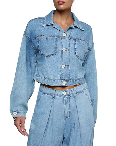 L'agence Gaines Balloon Sleeve Jacket In Blue