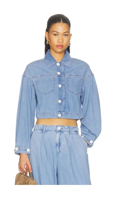 L'agence Gaines Balloon Sleeve Jacket In Blue