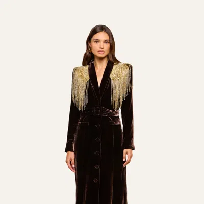 L'agence Garavani Crystal Cape In Crystal/gold