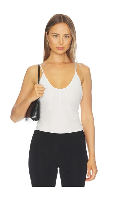 L'agence Gelina Ruched Bodysuit In White