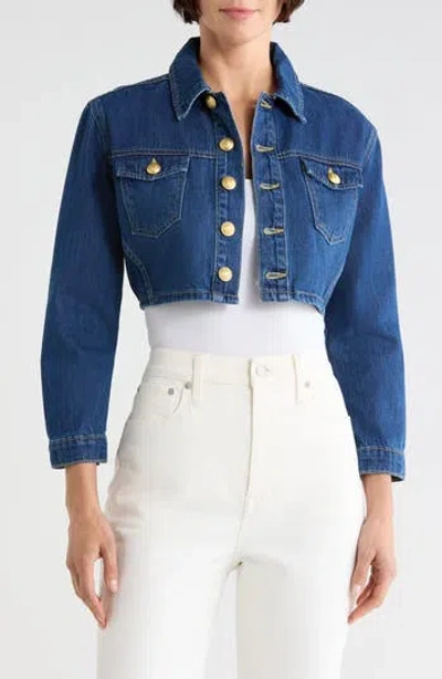 L'agence Genevie Crop Denim Jacket
