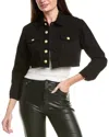 L'agence Genevie Crop Jacket In Black