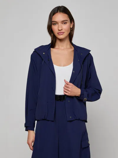L'agence Geovana Hooded Windbreaker In Blue