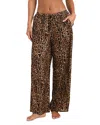 L'agence Geraldine Patch Leopard Pants Swim Cover-up In Brown