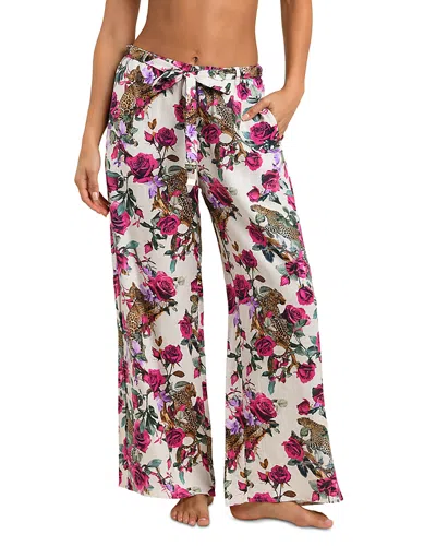 L'agence Geraldine Rose Leopard Jungle Swim Cover-up Pants In Multi
