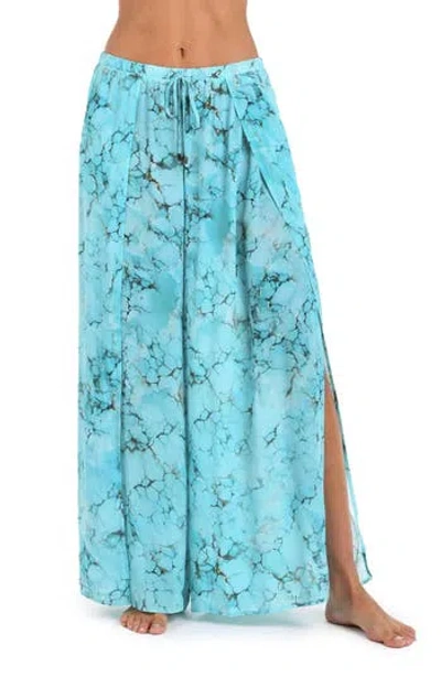 L'agence Geraldine Wide Leg Cover-up Pants In Blue