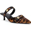 L'agence Gilliane Ii Mary Jane Pointed Toe Kitten Heel Mule In Multi