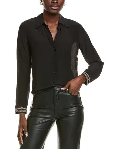 L'agence Gio Silk Blouse In Black