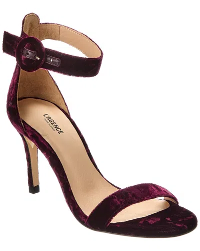 L'agence Gisele Velvet Sandal In Purple