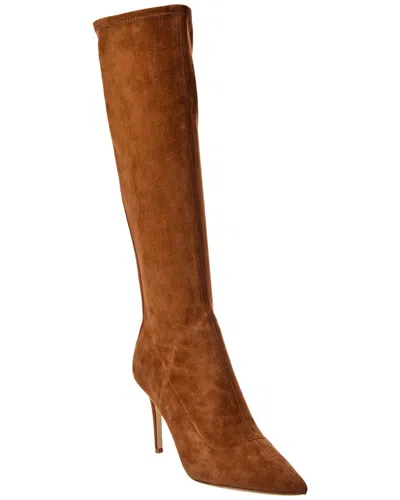 L'agence Giverny Knee High Suede Boot In Brown