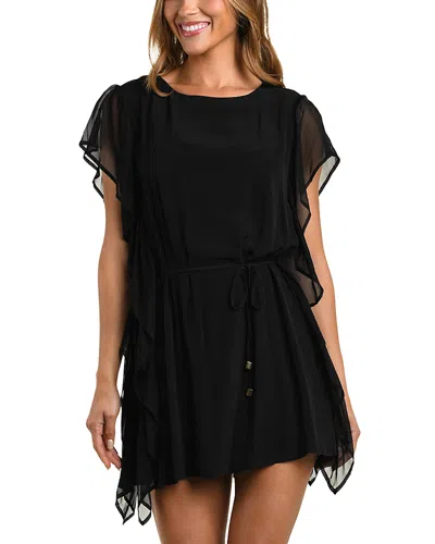 L'agence Glam Covers Alia Chiffon Cover-up Tunic In Black