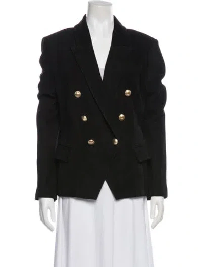 Pre-owned L'agence Goat Leather Blazer W/ Tags In Black