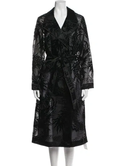 Pre-owned L'agence Graphic Print Coat W/ Tags In Black