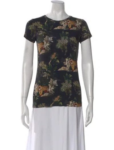 Pre-owned L'agence Graphic Print Crew Neck T-shirt In Multi