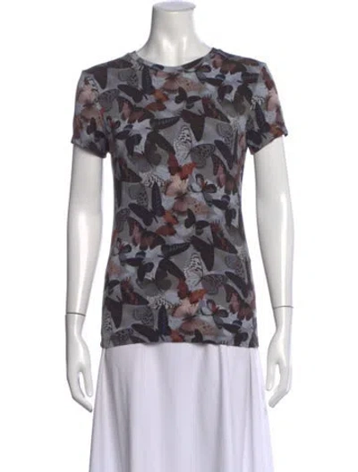 Pre-owned L'agence Graphic Print Crew Neck T-shirt In Neutral
