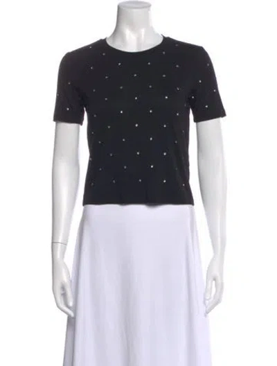 Pre-owned L'agence Graphic Print Crew Neck T-shirt W/ Tags In Black