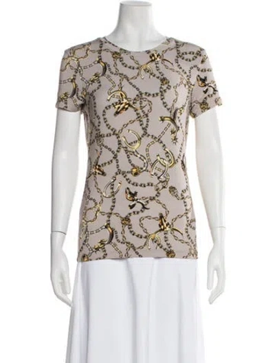 Pre-owned L'agence Graphic Print Crew Neck T-shirt W/ Tags In Multi