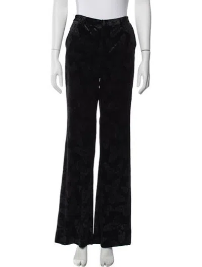 Pre-owned L'agence Graphic Print Flared Pants W/ Tags In Black