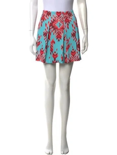 Pre-owned L'agence Graphic Print Mini Skirt W/ Tags In Multi