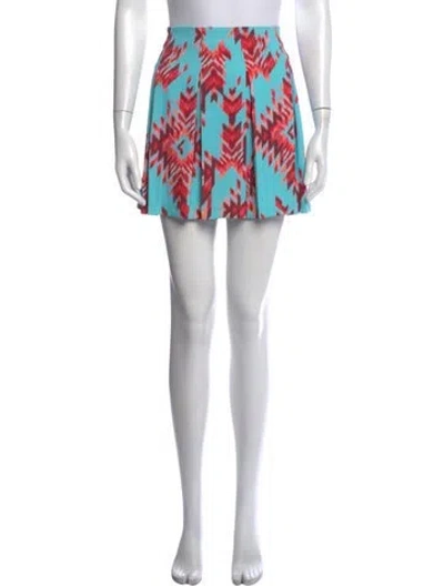 Pre-owned L'agence Graphic Print Mini Skirt W/ Tags In Multi