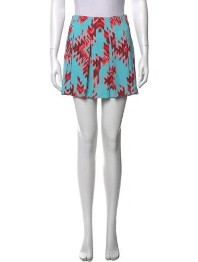 Pre-owned L'agence Graphic Print Mini Skirt W/ Tags In Pink
