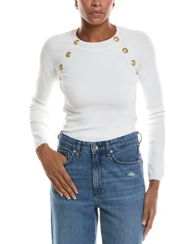 L'agence Gretchen Ls Button Pullover In Neutral