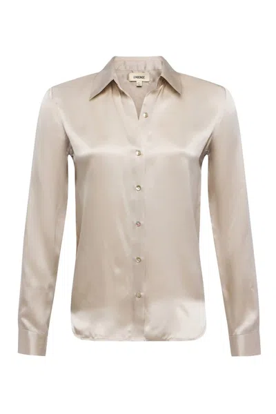 L'agence Grey Cotton Shirt In Gray