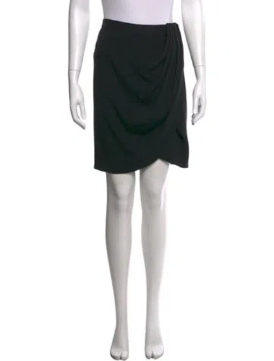 Pre-owned L'agence Grosgrain Trim Mini Skirt In Black