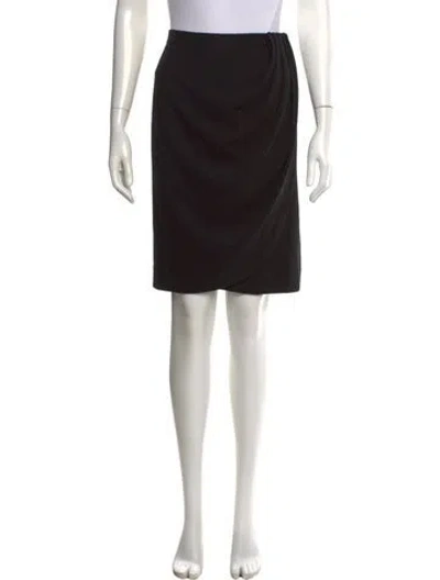 Pre-owned L'agence Grosgrain Trim Mini Skirt In Black