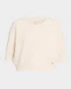 L'agence Guinevere Cropped Pullover In White