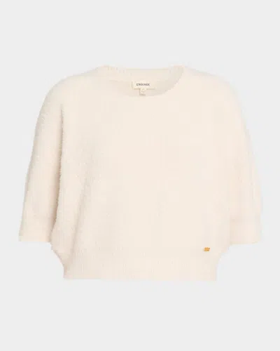 L'agence Guinevere Cropped Pullover In White