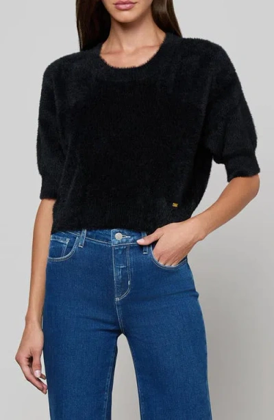 L'agence Guinevere Elbow Sleeve Sweater In Black
