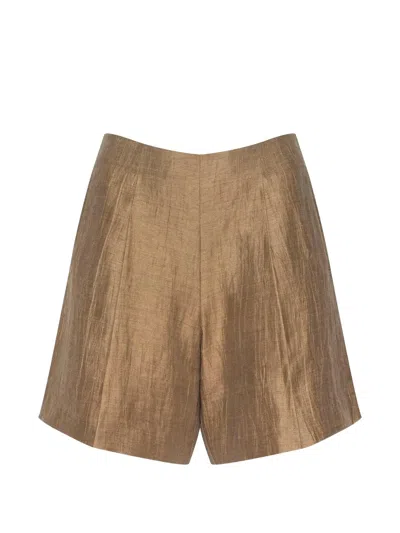 L'agence Hadleigh Shorts In Brown