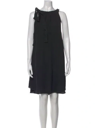 Pre-owned L'agence Halterneck Mini Dress In Black