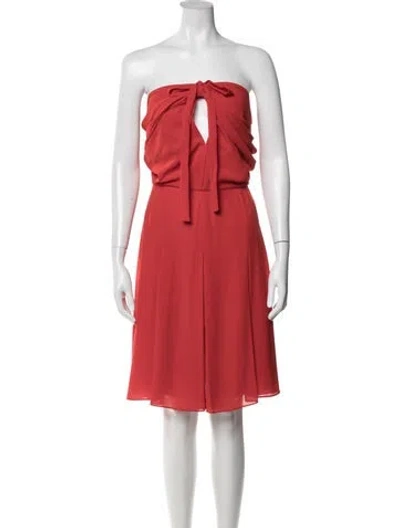 Pre-owned L'agence Halterneck Mini Dress In Red